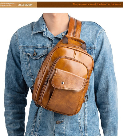 Bolsa de Viaje Multifuncional para Hombre en Cuero Genuino - Image 15