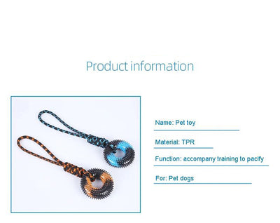 Cuerda Interactiva Doble Color para Perros - Juguete Resistente a Mordidas con Nudo - Image 8