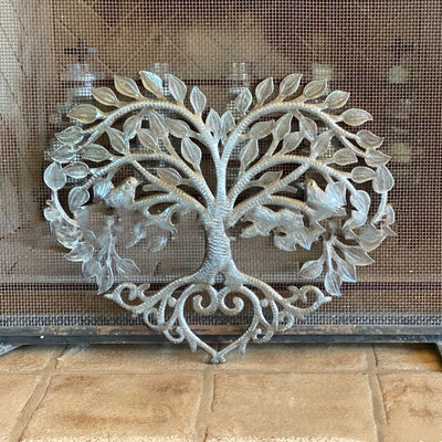 Árbol de la Vida Decorativo de Metal - Arte Mural con Corazón - Image 4