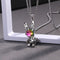 Mens Creative, Movable Mechanical Rabbit Necklace Rosado