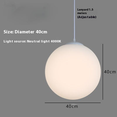Lámpara de Techo Minimalista con Esfera Simple para Sala - Image 11