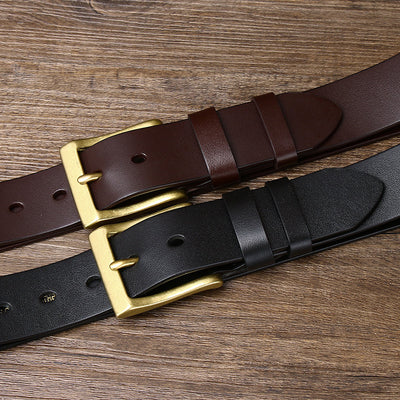 Cinturón de Cuero Premium con Hebilla Pin - Estilo Casual Minimalista - Image 6