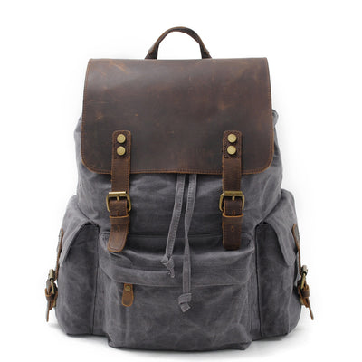 Mochila Casual para Hombre de Lona Encerada - Estilo Moderno con Compartimento para Laptop - Image 8