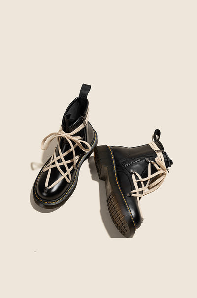 Botines Escolares de Cuero Estilo Británico con Cordones - Image 10