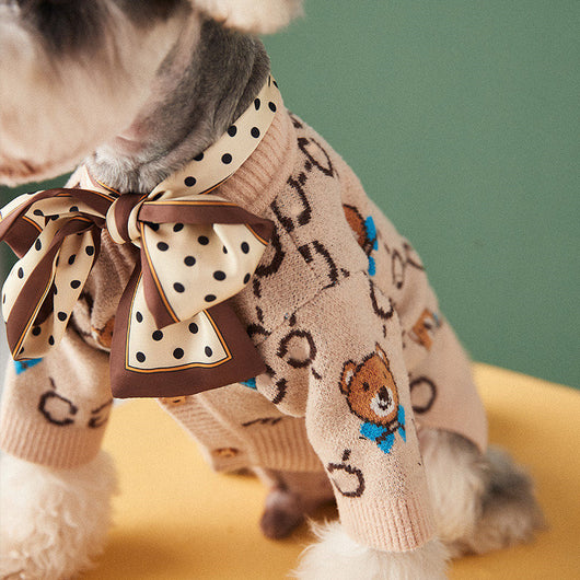 Suéter Cardigan para Perros Pequeños Schnauzer y Pomerania - Image 7