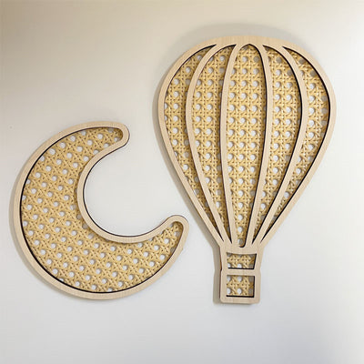 Globo Aerostático de Ratán con Arcoíris, Estrellas y Luna para Decoración Infantil - Image 19