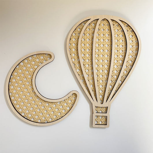 Globo Aerostático de Ratán con Arcoíris, Estrellas y Luna para Decoración Infantil - Image 19