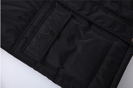 Abrigo Elegante de Algodón Afelpado para Hombre - Image 15