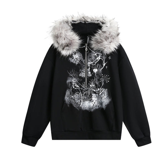Suéter Cardigan con Cuello de Piel y Cierre de Cremallera - Image 7