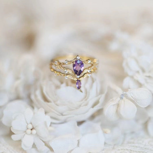 Anillo Vintage de Flores con Cristales - Image 9