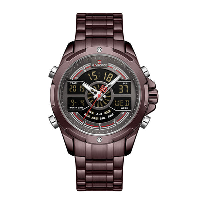 Reloj Cronógrafo Multifunción con Doble Pantalla y Calendario Luminoso para Hombre - Image 9