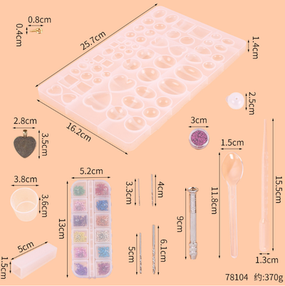 Set Completo de Moldes de Resina Epoxi para Joyería DIY (107 piezas) - Image 4