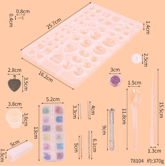 Set Completo de Moldes de Resina Epoxi para Joyería DIY (107 piezas) - Image 4