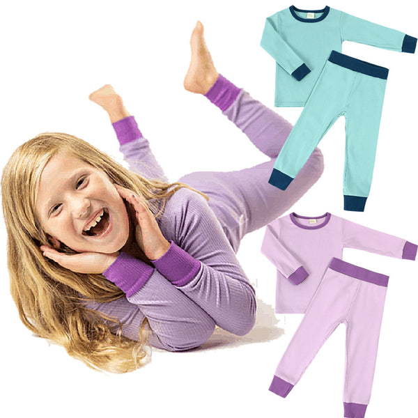 Conjunto de Pijama Infantil en Fibra de Bambú - Manga Larga Cómoda