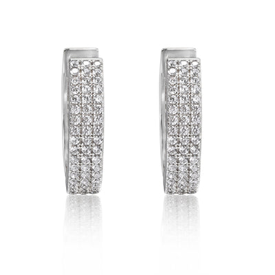 Aretes de Plata S925 con Diamantes Completos para Hombre - Estilo Hip-hop - Image 10