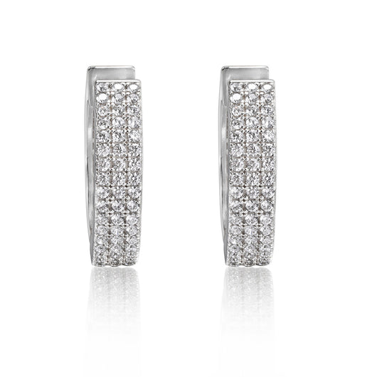 Aretes de Plata S925 con Diamantes Completos para Hombre - Estilo Hip-hop - Image 10