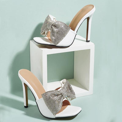 Sandalias Tacón Stiletto con Moño y Strass Brillantes - Image 13
