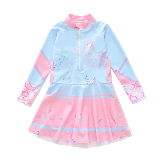 Traje de Baño Infantil Estilo Vestido con Mangas Largas - Image 15