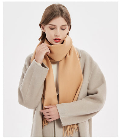 Bufanda de Cachemira Pura para Mujer - Colores Lisos y Cálida