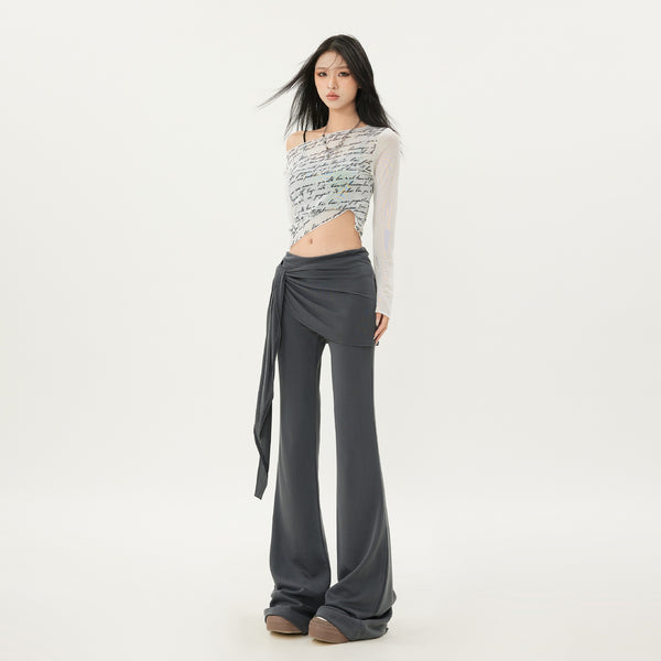 Pantalones Acampanados Cintura Baja Slim Fit
