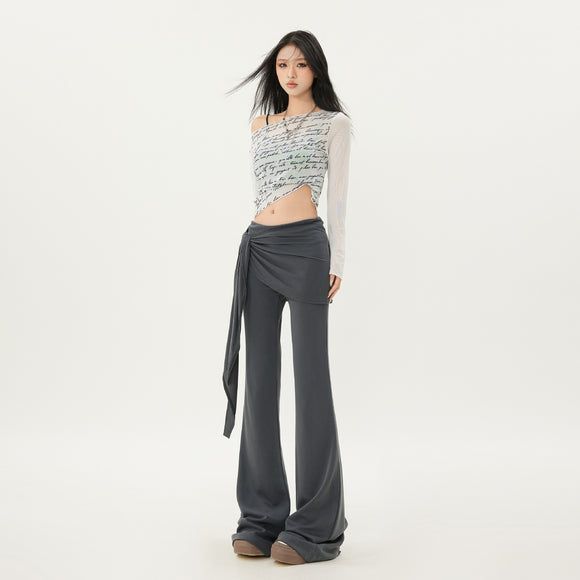 Low Rise Slim Fit Flared Pants