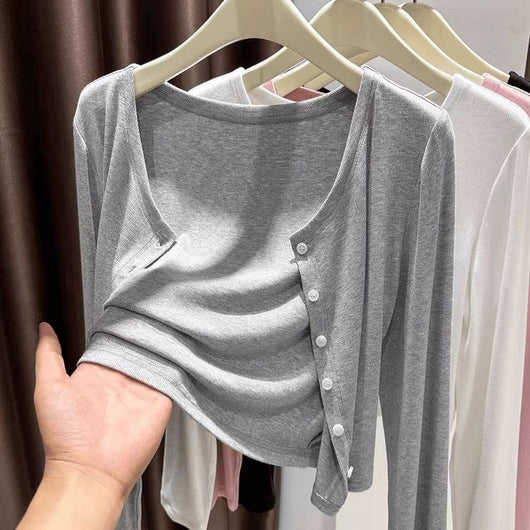Cardigan Gris de Protección Solar para Mujer