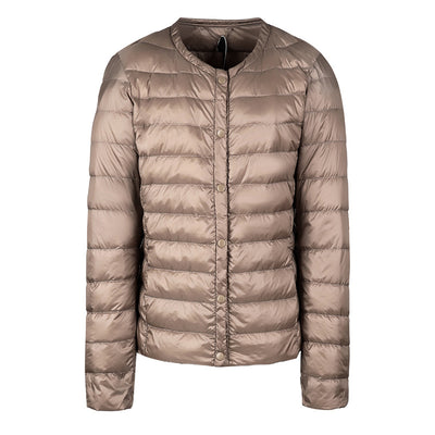Chaqueta Acolchada Ligera Sin Cuello para Mujer - Abrigo Corto Versátil - Image 6