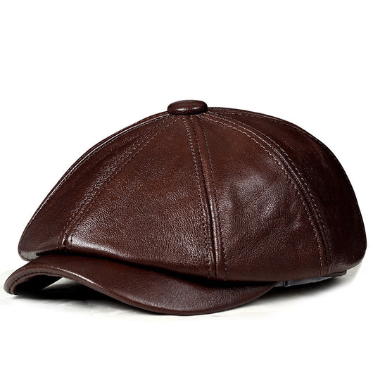 Boina Vintage de Cuero Octagonal para Hombre - Image 3
