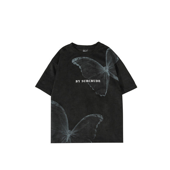 Playera Estampada de Manga Corta con Acabado Suave