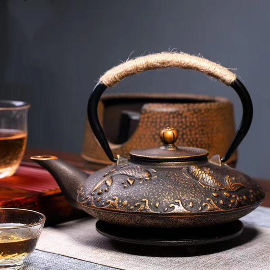 Tetera de Hierro Fundido Peonía - Juego de Té Tradicional - Image 16