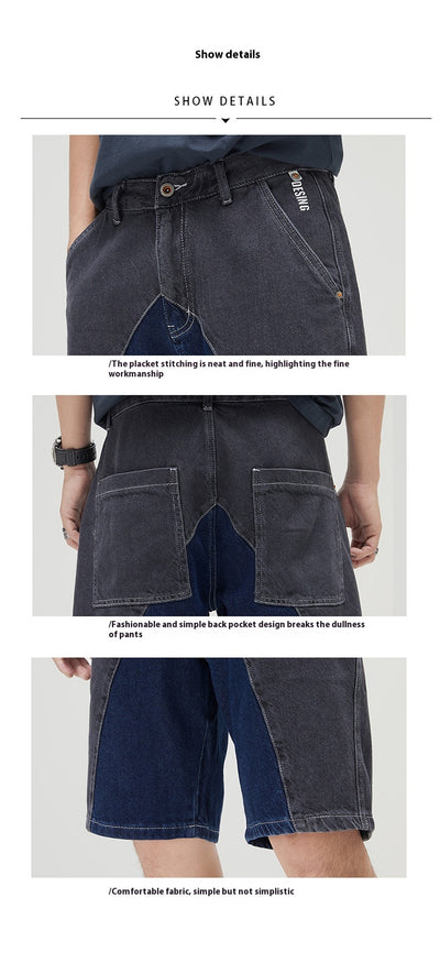 Shorts de Mezclilla con Parches para Hombre - Image 9