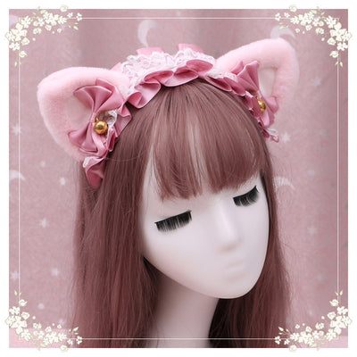 Diadema Lolita Gatita de Peluche con Encaje - Accesorio Anime Japonés - Image 27