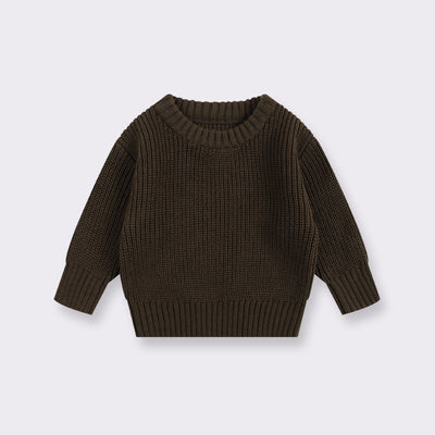 Suéter Básico de Cuello Redondo para Niñas - Colores Lisos - Image 14