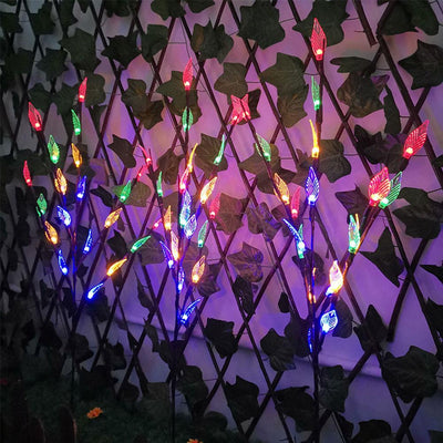 Luces LED Solares Impermeables para Jardín en Forma de Hojas - Image 10