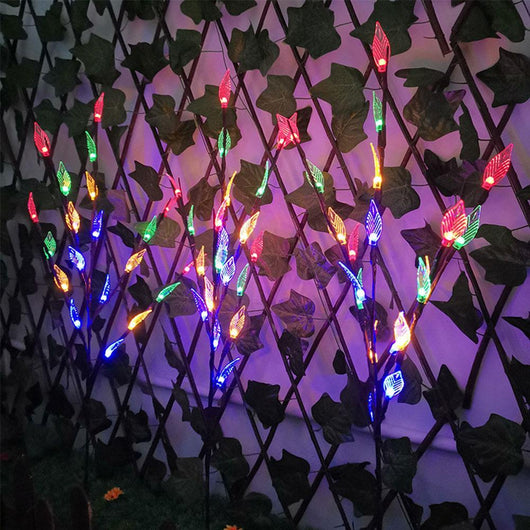 Luces LED Solares Impermeables para Jardín en Forma de Hojas - Image 10