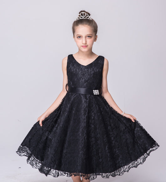 Vestido de Encaje Elegante para Niñas - Estilo Europeo y Americano - Image 24