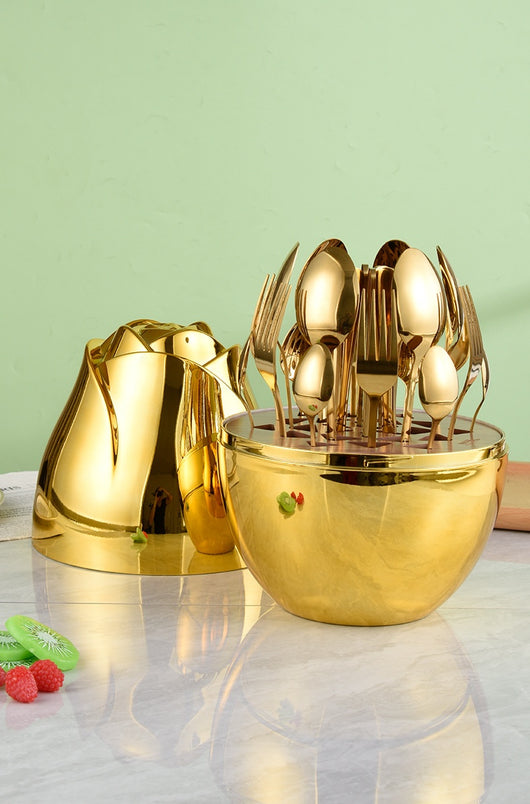 Juego de Cubiertos Acero Inoxidable 24 Piezas - Servicio de Cena Elegante - Image 21