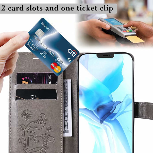 Funda de Cuero para Teléfono con Mariposa Prensada - Image 10