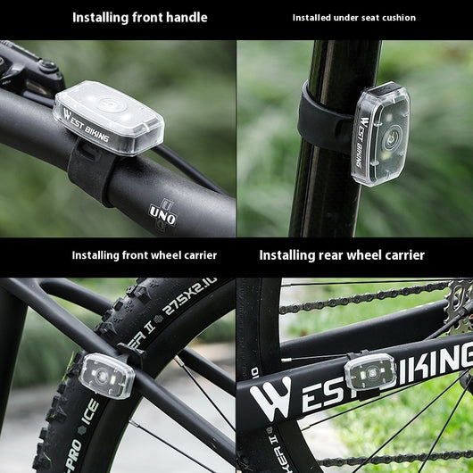 Luz Trasera Bicolor para Bicicleta - Faro de Advertencia Nocturno Compacto - Image 4