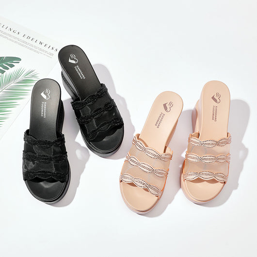 Sandalias Cuña para Mujer Piel Genuina Boca de Pez - Image 6