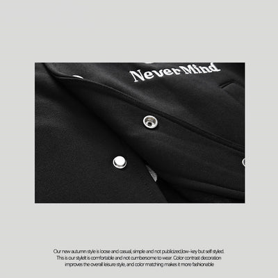 Chaqueta Béisbol Bordada Suelta para Parejas - Image 8