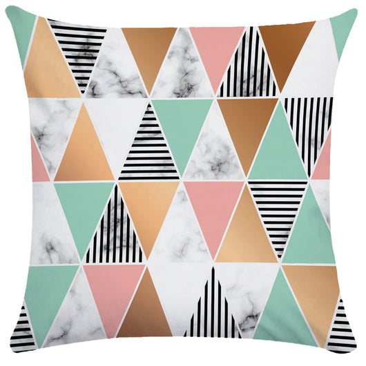 Funda de Almohada Mármol Geométrico Felpa Suave - Image 12
