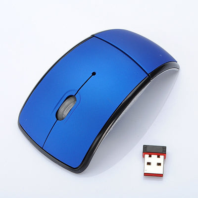 Ratón Óptico Inalámbrico Plegable con Diseño Ergonómico Curvo - Image 4