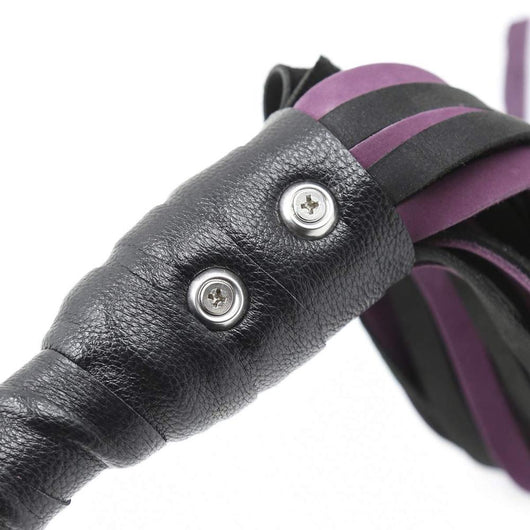 Látigo de Cuero Púrpura y Negro con Borlas - Image 5