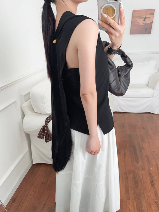 Traje Falda Blusa Sin Mangas Mujer Casual Elegante - Image 27