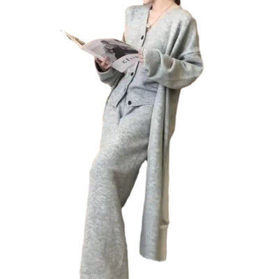 Conjunto de 3 Piezas: Cardigan Tejido, Chaleco y Pantalón Cintura Alta - Image 8