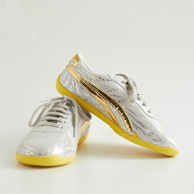 Zapatos de Tai Chi y Kung Fu para Niños - Diseño Floral Dazzle en Cuero - Image 4