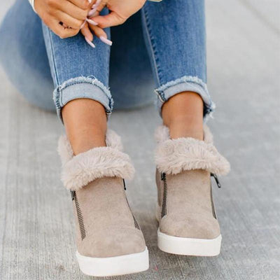 Botas Cálidas de Algodón Grueso con Suela Plana para Mujer - Image 13