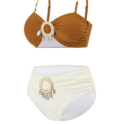 Bikini Dividido con Borlas para Playa y Aguas Termales - Image 4