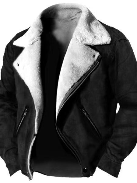 Chaqueta Casual con Cuello Tipo Polo y Cierre de Cremallera - Abrigo Acolchado con Forro de Pelaje - Image 6